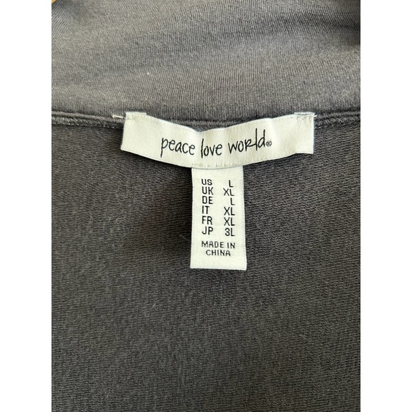 Peace Love World ‘I Feel Happy’ Full Zip Sweatshirt Women’s XL - Picture 5 of 8